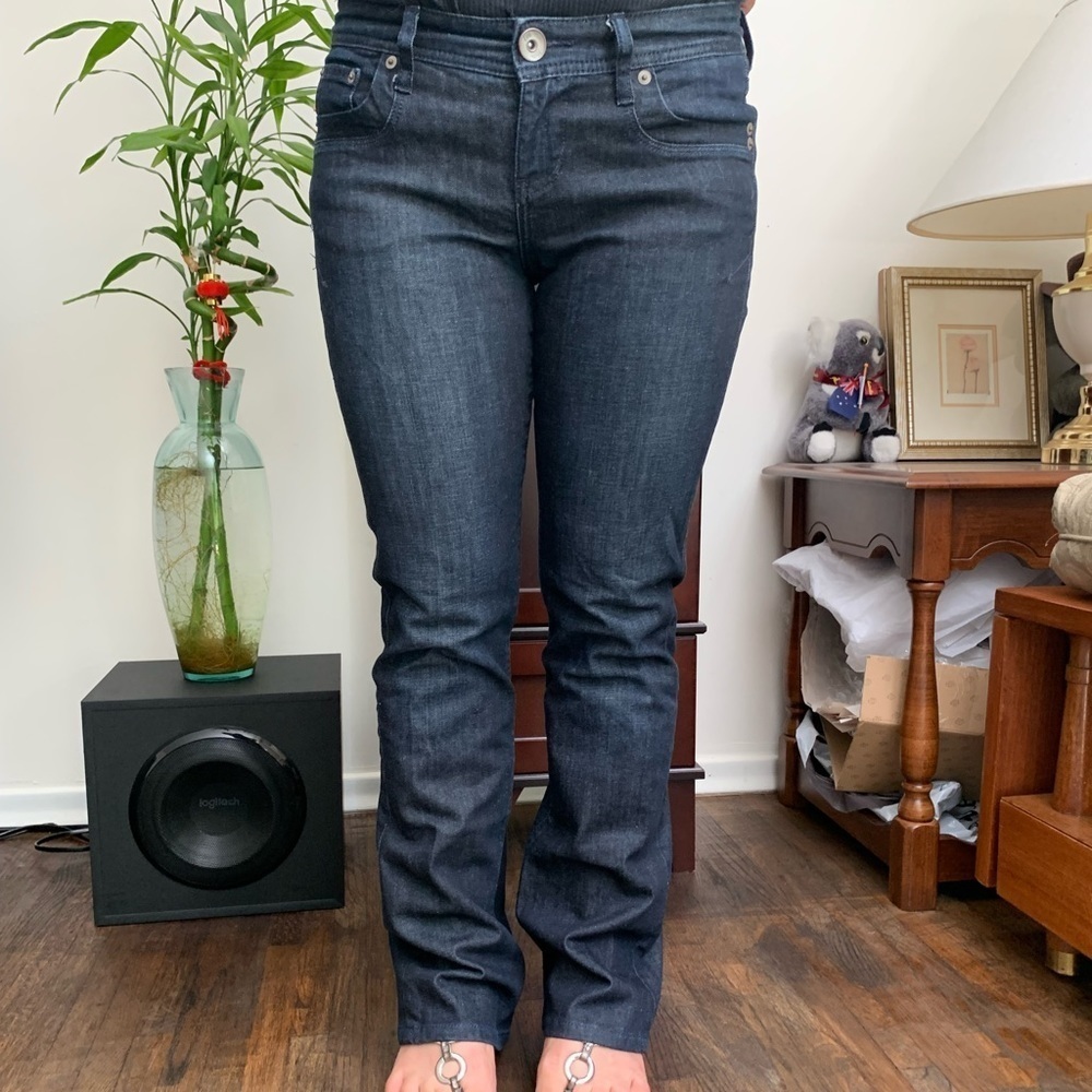 Ltb Jeans Faded Dark Blue Size 28 Straight Cut